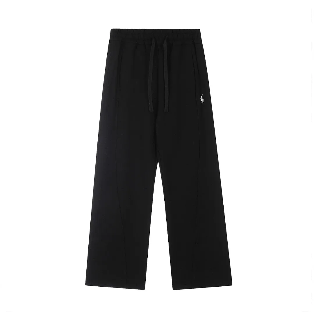 🅿️250 "Top quality" Style number: T7002# [Ralph Lauren solid color pony embroidered logo simple casual wide-leg trousers] ✅Ralph Lauren classic basic versatile unisex wide-leg spliced couple straight trousers ✅Brocade and cotton Roman cloth splicing technology ✅The version is restored to the original single The maximum size can be worn up to 170 pounds Loose, comfortable and stress-free ✅The upper body is simple and easy to match ootd must-have Good-looking clothes are never chosen by anyone. A must-have in couples’ wardrobes. Size: S-XL. Color: floral gray, black, yellow, and fruit green.